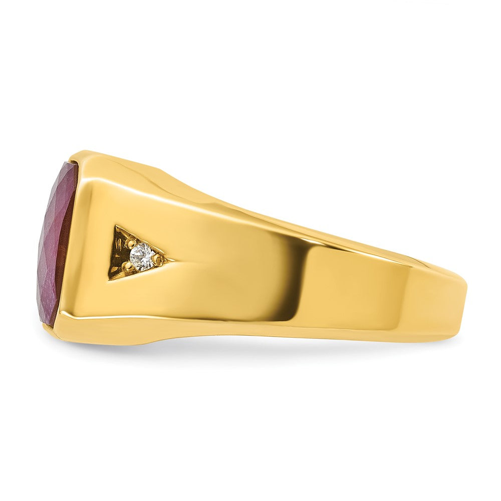 10k IBGoodman Men's Gemstone and Diamond Ring Mounting