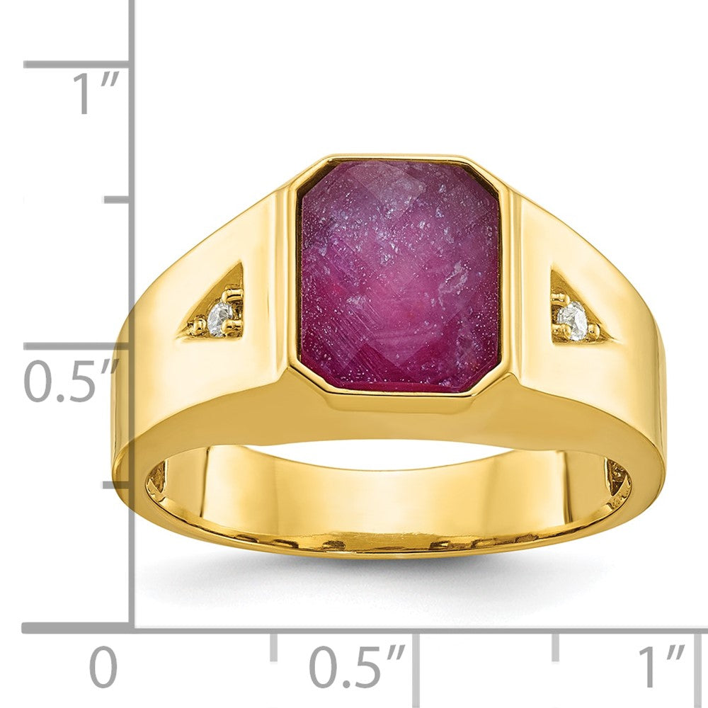 10k IBGoodman Men's Gemstone and Diamond Ring Mounting