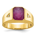 14k IBGoodman Men's Gemstone and Diamond Ring Mounting