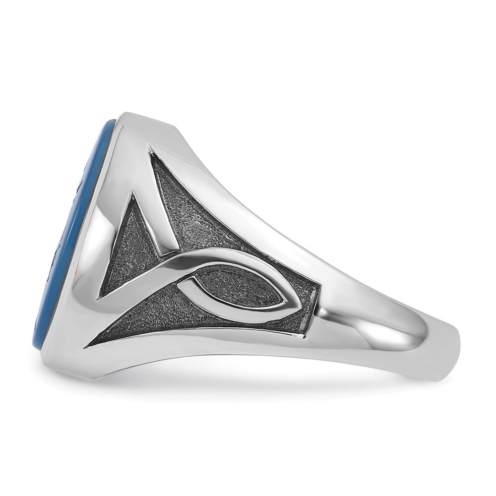 14k White Gold IBGoodman Men's Gemstone Ring Mounting