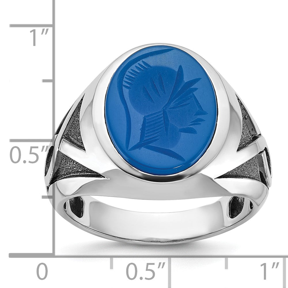14k White Gold IBGoodman Men's Gemstone Ring Mounting