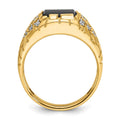 14k IBGoodman Men's Onyx and Diamond Nugget Ring Mounting