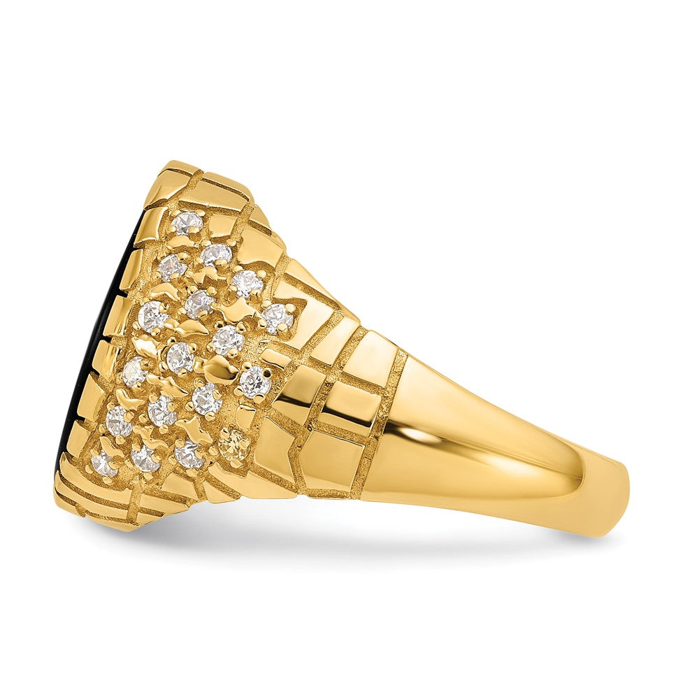 14k IBGoodman Men's Onyx and Diamond Nugget Ring Mounting
