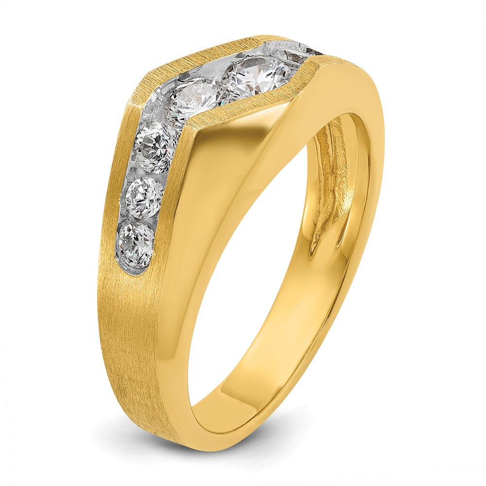 14k IBGoodman Men's Polished and Satin Ring Mounting
