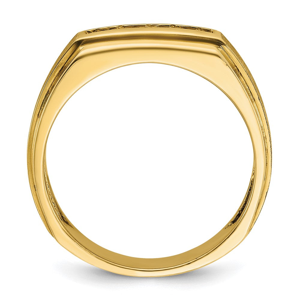 IBGoodman 14k Polished/Satin 5 Stone Men's Ring Mounting