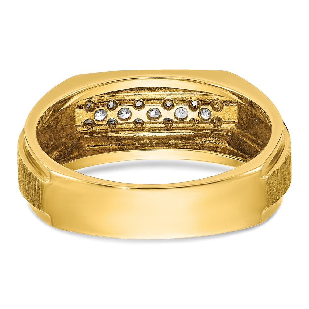 IBGoodman 14k Polished/Satin 5 Stone Men's Ring Mounting