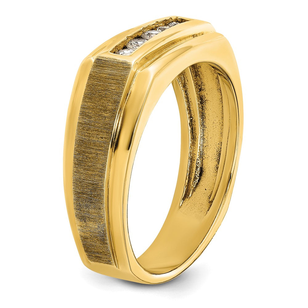 IBGoodman 14k Polished/Satin 5 Stone Men's Ring Mounting