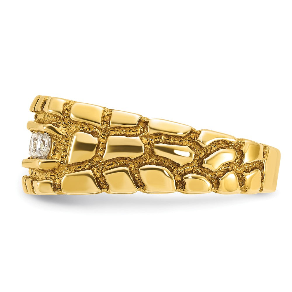 14k IBGoodman Men's Diamond Nugget Complete Ring