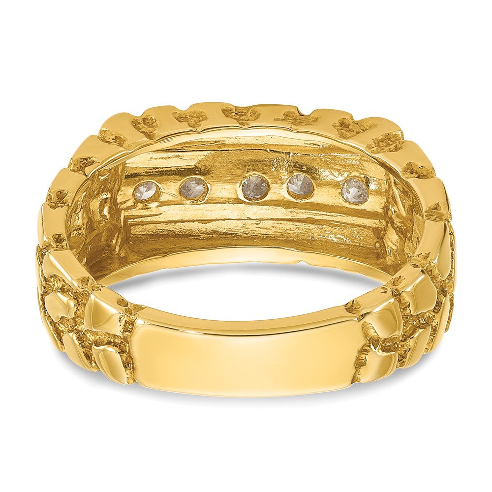 14k IBGoodman Men's Diamond Nugget Complete Ring