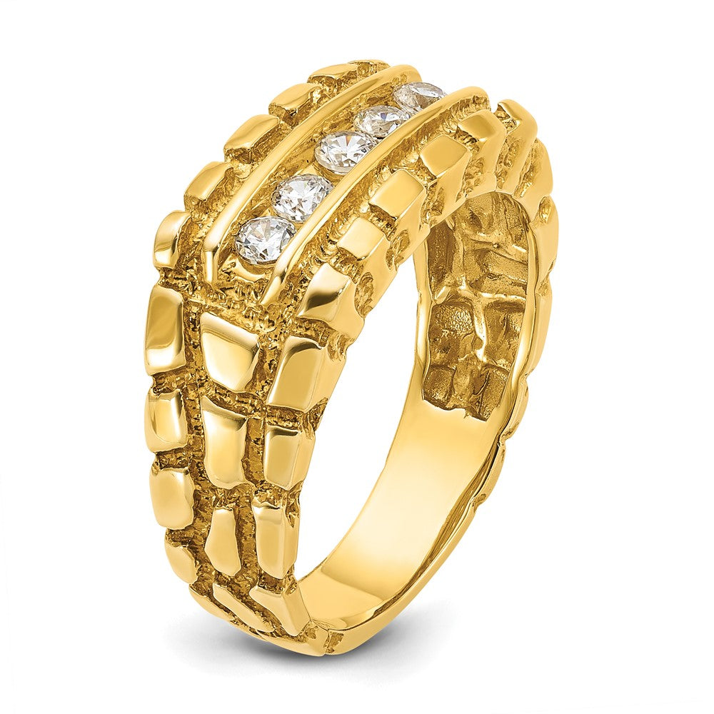 14k IBGoodman Men's Diamond Nugget Complete Ring