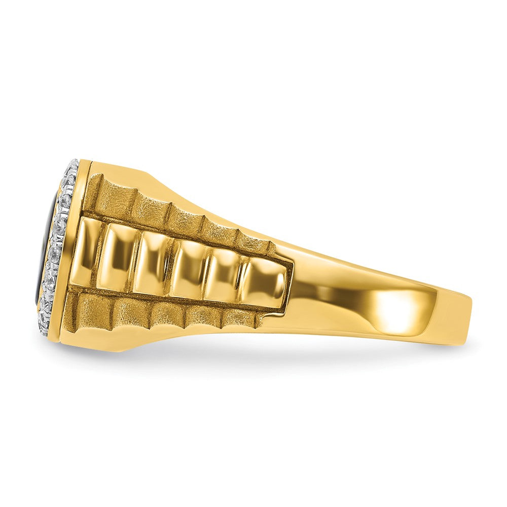 14k Two-tone IBGoodman Men's Onyx and Diamond Ring Mounting
