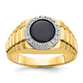 14k Two-tone IBGoodman Men's Onyx and Diamond Ring Mounting