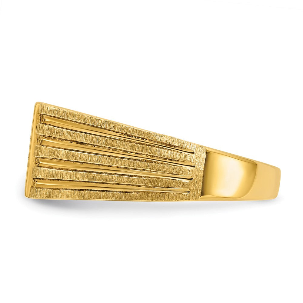 14k IBGoodman Men's Diamond Nugget Complete Ring