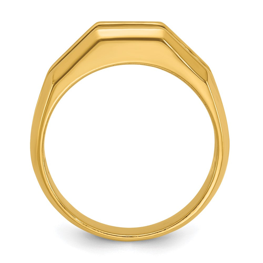 14k IBGoodman Men's Polished Cut-Out 5-Stone Ring Mounting