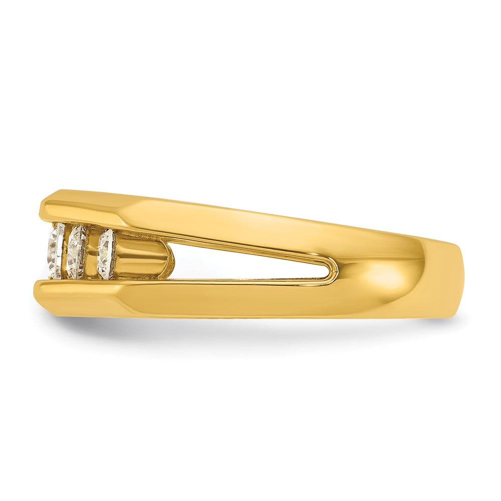 14k IBGoodman Men's Polished Cut-Out 5-Stone Ring Mounting