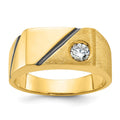 10k IBGoodman Men's Polished and Satin Diamond Ring Mounting