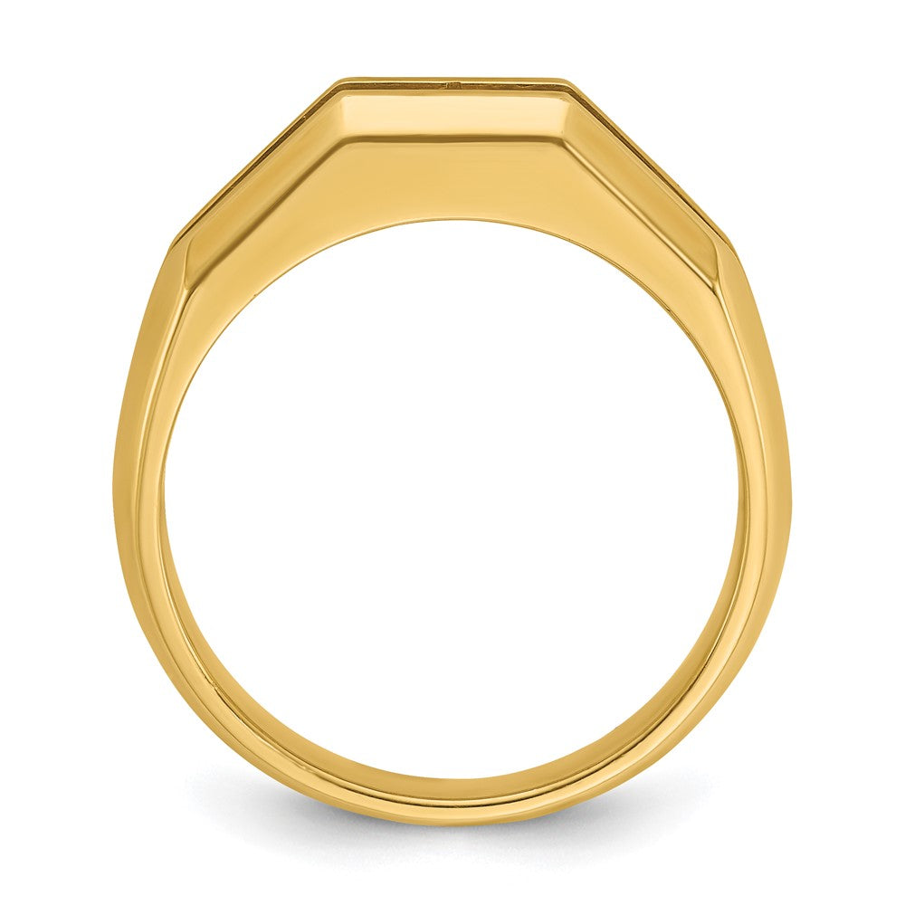 14k IBGoodman Men's Polished Cut-Out 5-Stone Ring Mounting
