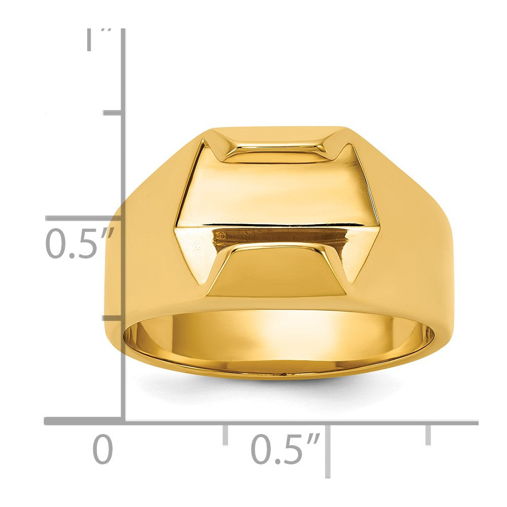 14k IBGoodman Men's Polished Diamond Ring Mounting