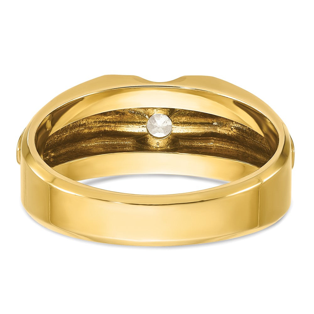 14k Two-tone IBGoodman Men's Diamond Complete Ring