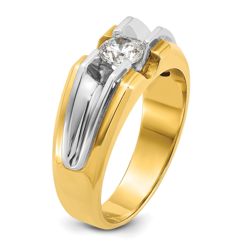 14k Two-tone IBGoodman Men's Diamond Complete Ring