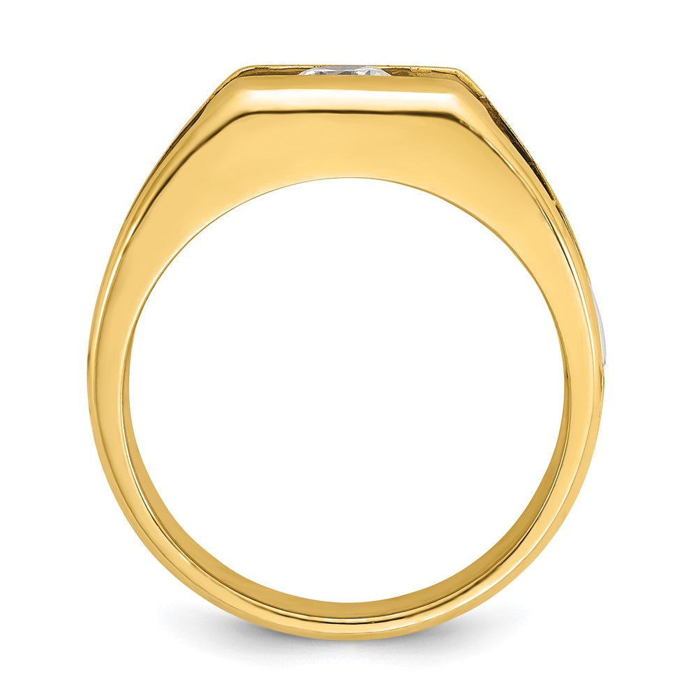 14k Two-tone IBGoodman Men's Diamond Complete Ring