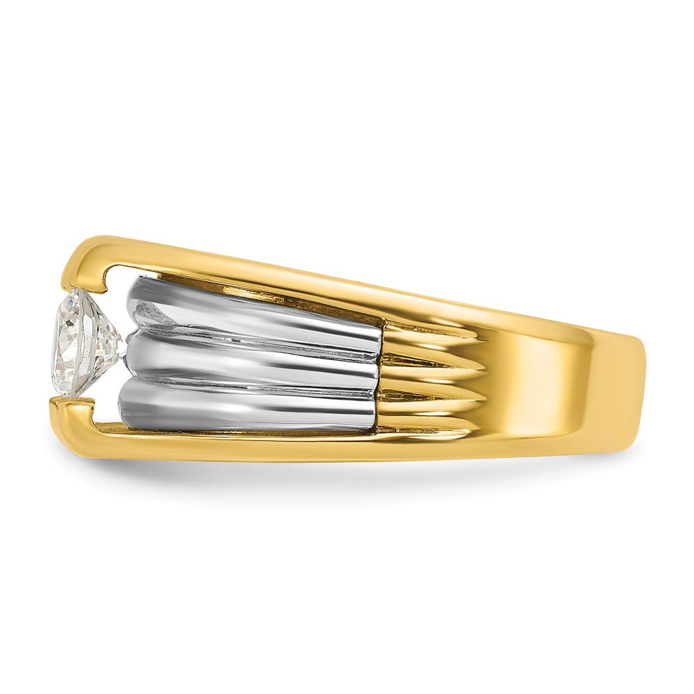 14k Two-tone IBGoodman Men's Diamond Complete Ring