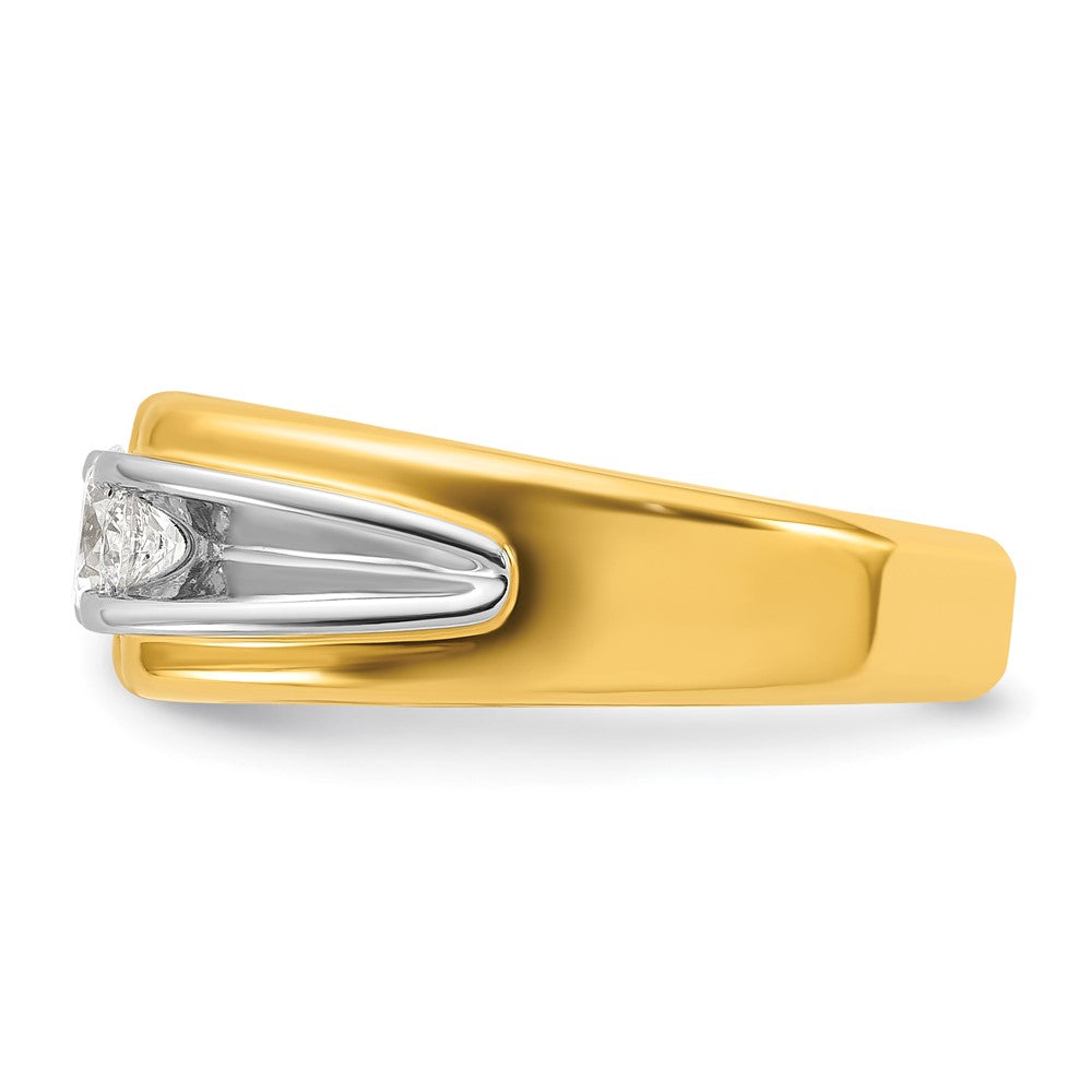 14k Two-tone IBGoodman Men's Diamond Complete Ring