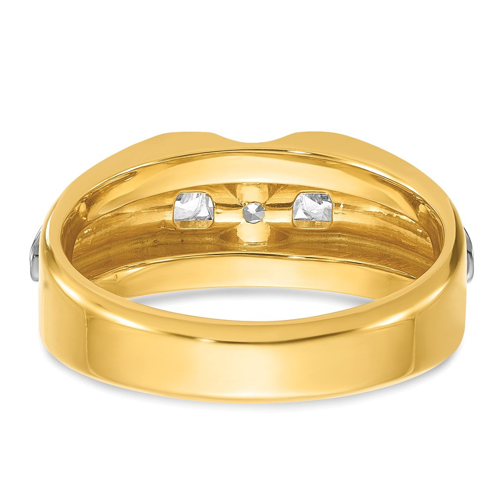 14k Two-tone IBGoodman Men's Diamond Complete Ring