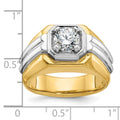 14k Two-tone IBGoodman Men's Diamond Ring Mounting for 1ct Round Stone