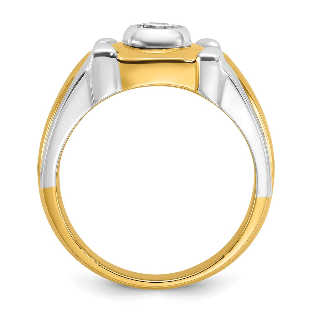 14k Two-tone IBGoodman Men's Diamond Complete Ring