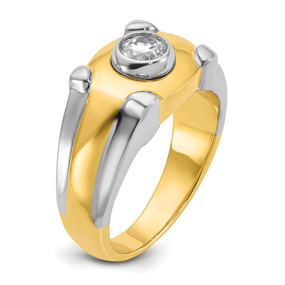 14k Two-tone IBGoodman Men's Diamond Complete Ring
