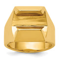 10k Polished 8.3 mm Diamond Center Men's Ring Mounting