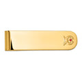 14k Men's Textured w/ Red Enamel Masonic Shriner Small Money Clip