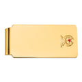 14k Men's Textured w/ Red Enamel Masonic Shriner Large Money Clip