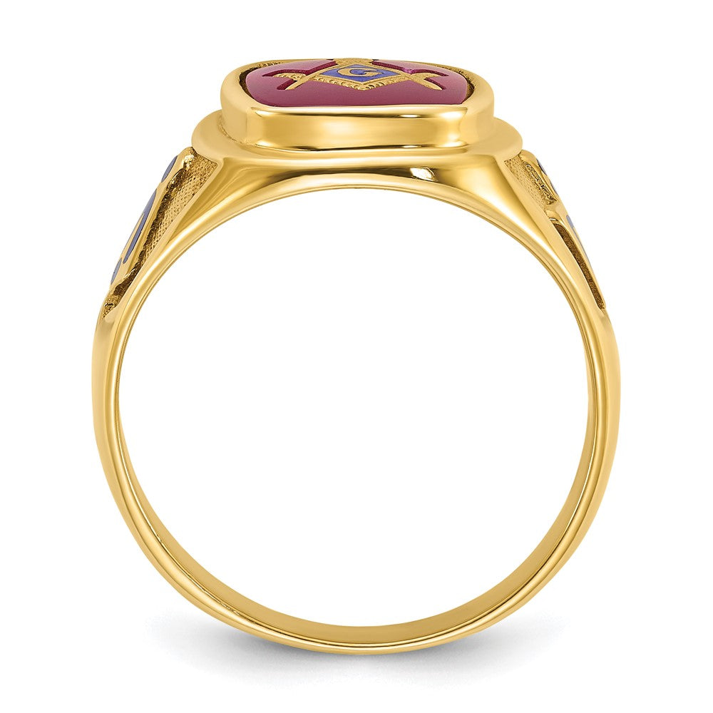10k IBGoodman Men's Textured Blue Lodge Masonic Ring Mounting