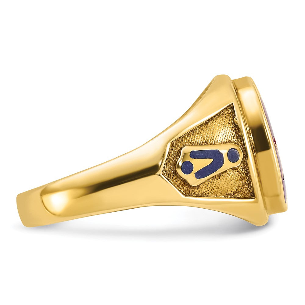 10k IBGoodman Men's Textured Blue Lodge Masonic Ring Mounting