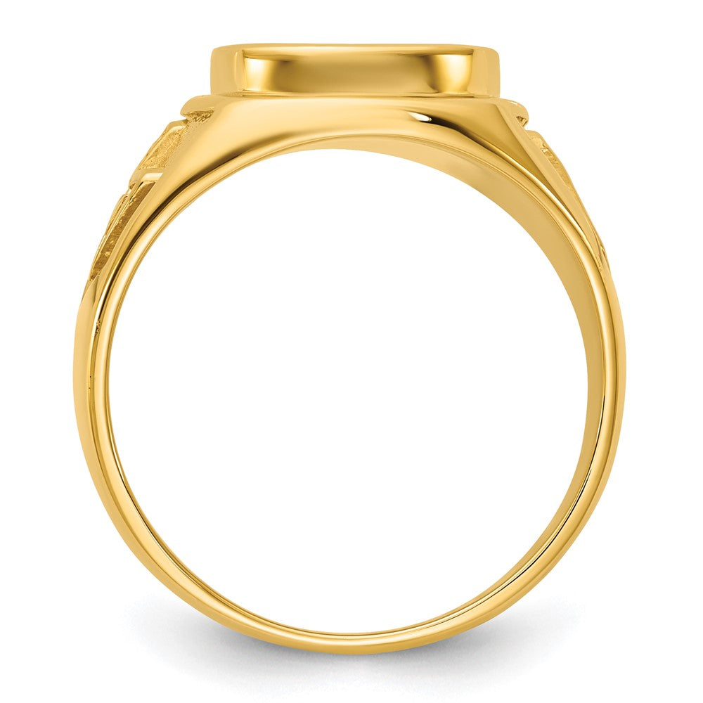 14k IBGoodman Men's Textured Blue Lodge Masonic Ring Mounting