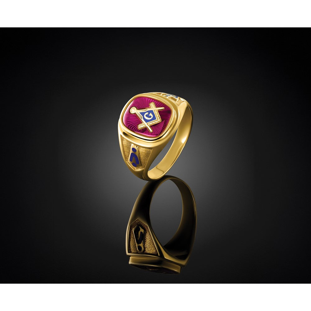 14k IBGoodman Men's Textured Blue Lodge Masonic Ring Mounting