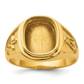 14k IBGoodman Men's Textured Blue Lodge Masonic Ring Mounting