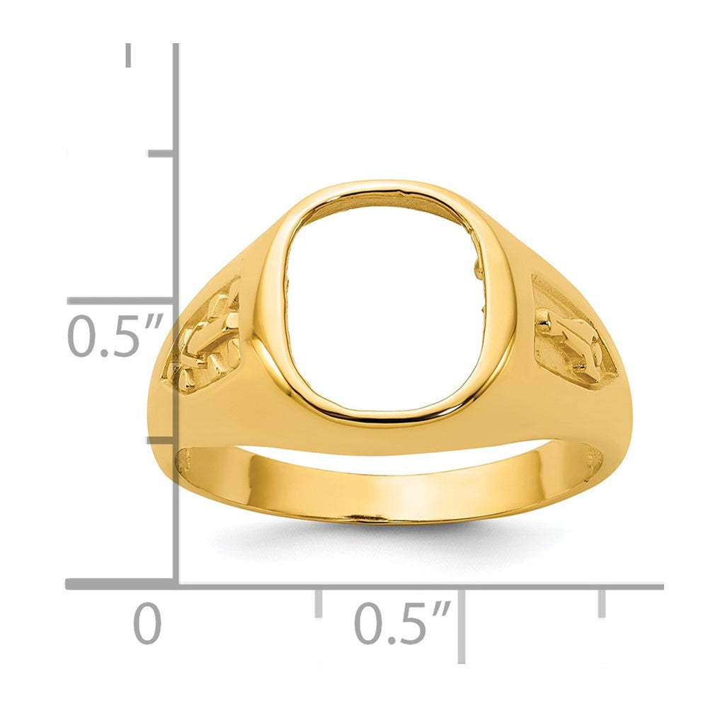 14k IBGoodman Men's Textured Blue Lodge Masonic Ring Mounting
