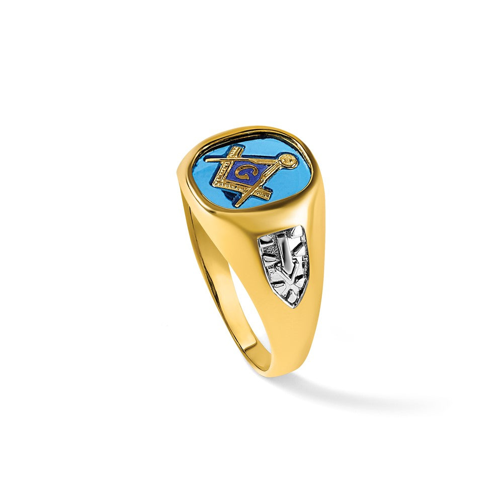 14k IBGoodman Men's Textured Blue Lodge Masonic Ring Mounting