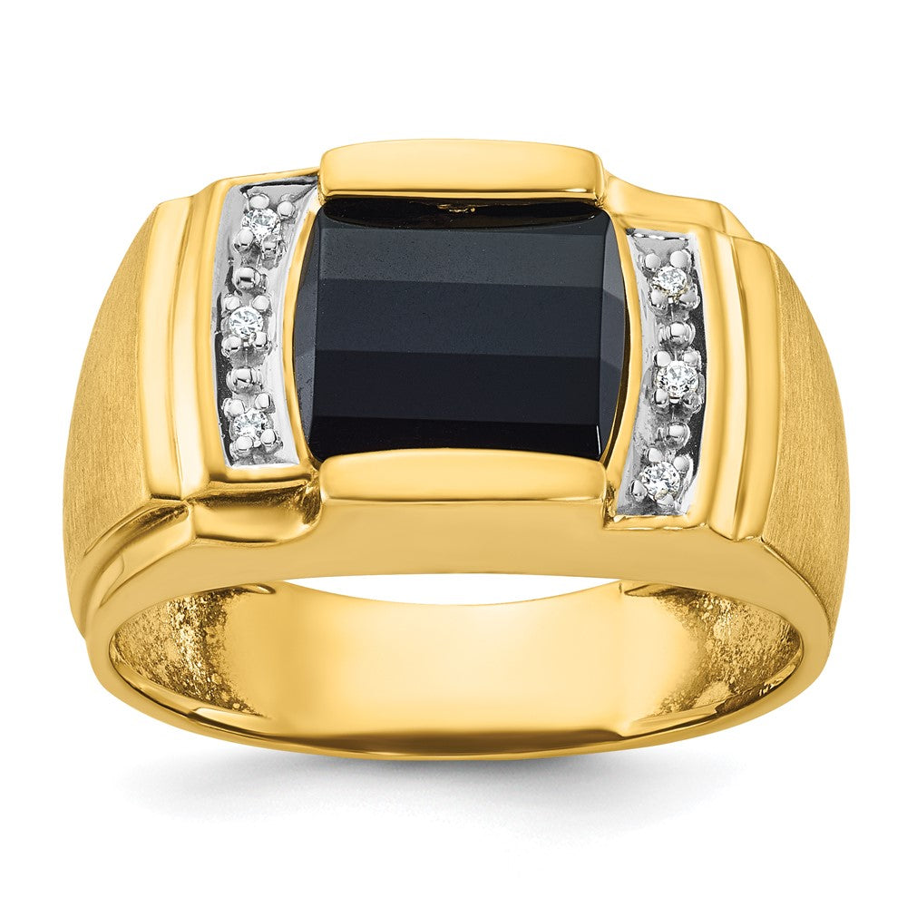 10k IBGoodman Men's Gemstone and Diamond Ring Mounting