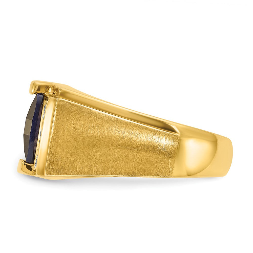 14k IBGoodman Men's Gemstone and Diamond Ring Mounting