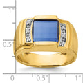 14k IBGoodman Men's Gemstone and Diamond Ring Mounting