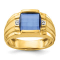 10k IBGoodman Men's Gemstone and Diamond Ring Mounting