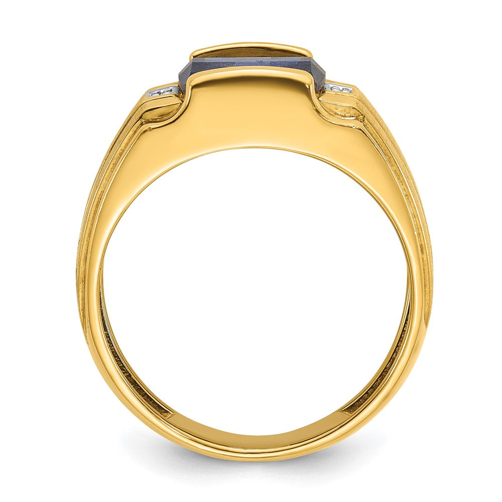 14k IBGoodman Men's Gemstone and Diamond Ring Mounting