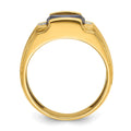 14k IBGoodman Men's Cr. Sapphire and Diamond Complete Ring