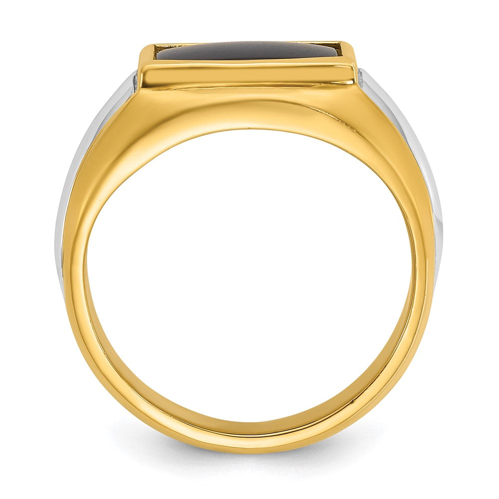 10k Two-tone IBGoodman Men's Onyx Ring Mounting