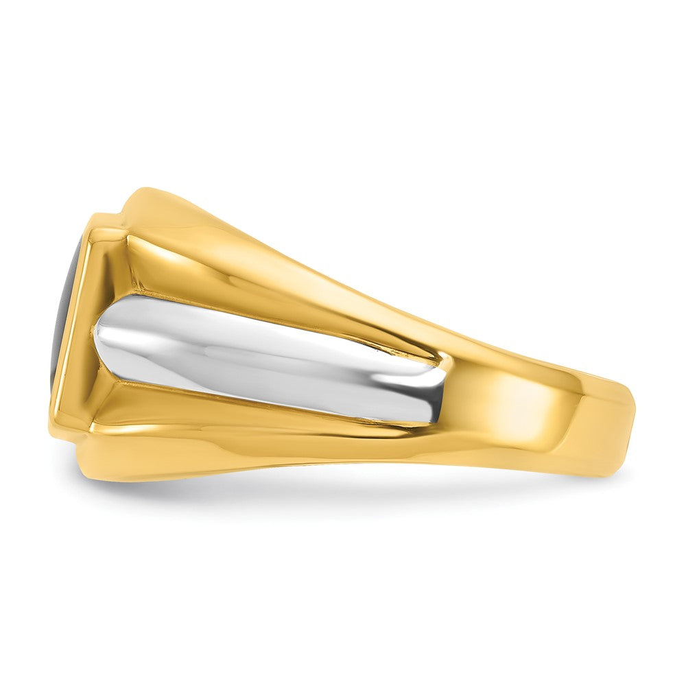 14k Two-tone IBGoodman Men's Onyx Ring Mounting