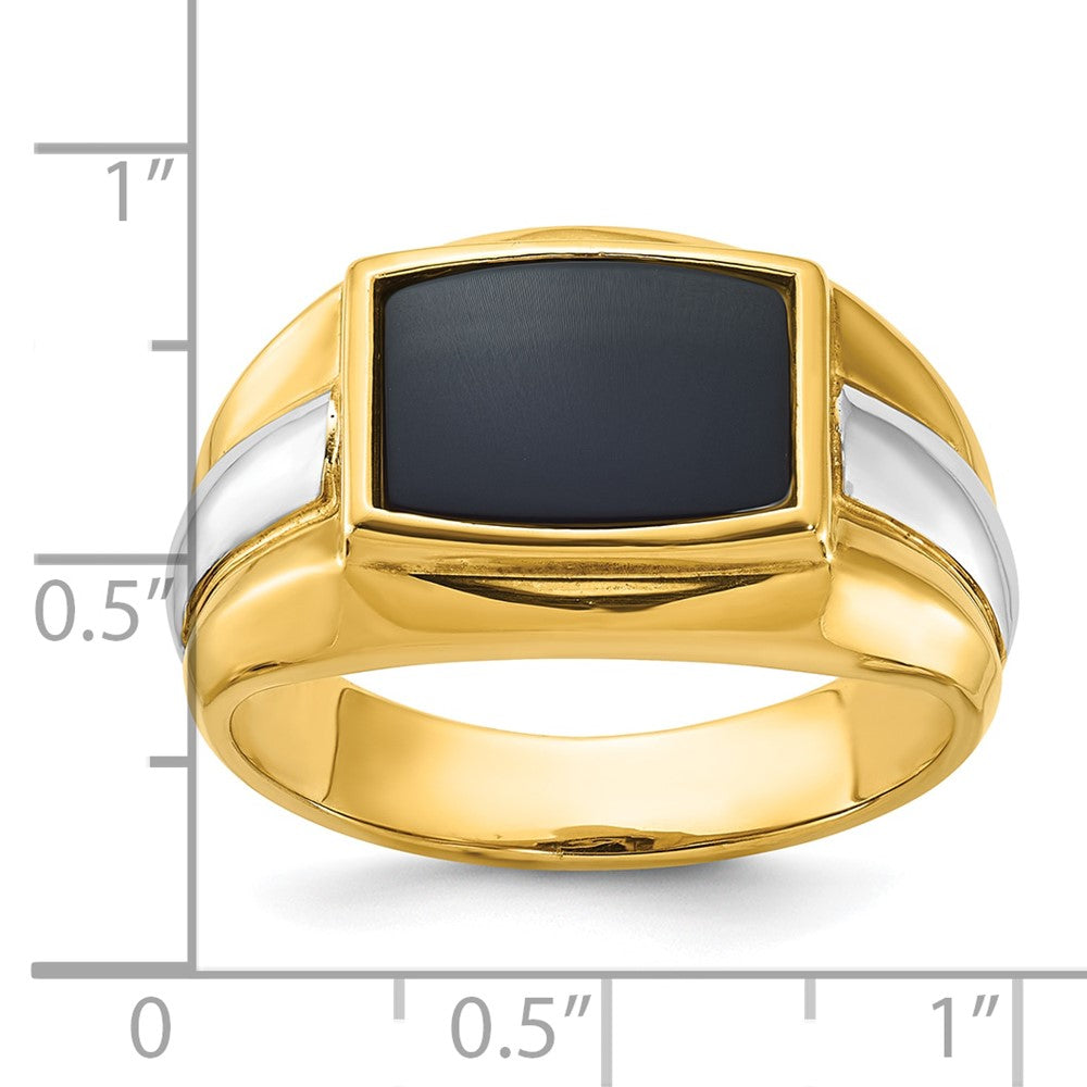 14k Two-tone IBGoodman Men's Onyx Ring Mounting